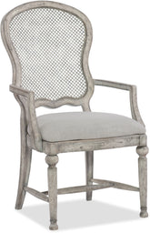 Hooker Furniture Casual Dining Boheme Gaston Metal Back Arm Chair - 2 per carton/price ea